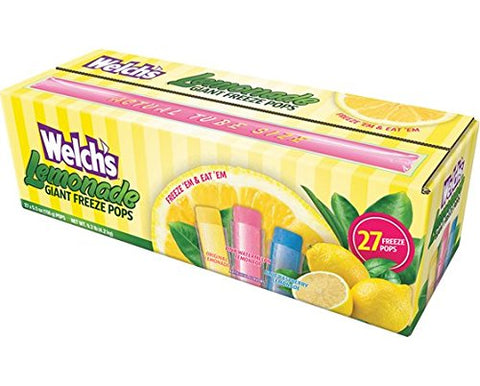 Welch's Lemonade Giant Freezer Pops (Pack of 27 5.5oz pops)