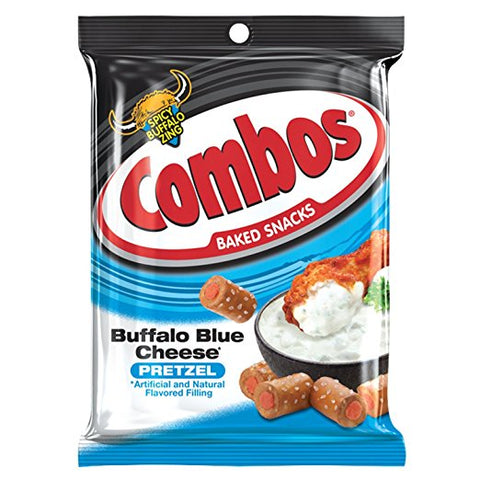COMBOS Buffalo Blue Cheese Pretzel Baked Snacks 6.3-Ounce Bag (Pack of 6)