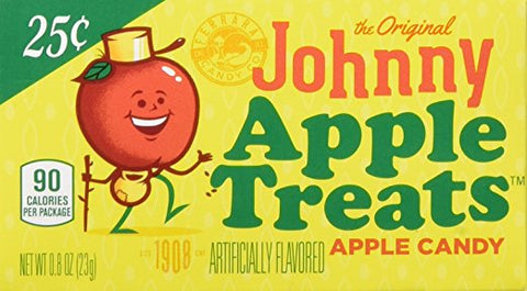 Lemonhead The Original Johnny Apple Treats Hard Candy, 0.80 oz, 24 ct