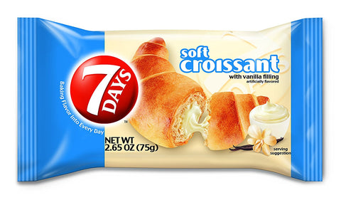 7 Day Vanilla Croissant - 6 per pack -- 4 packs per case.