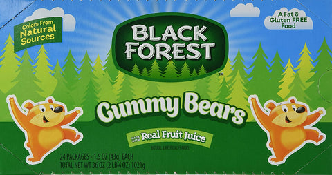 BLACK FOREST Gummy-bear 24 Packages 1.5 oz (43g)each