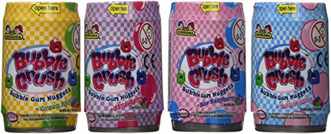 Bubble Crush Bubble Gum Nuggets Soda Cans 4-Packs 12 Count