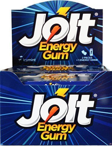 Jolt Energy Gum - Icy Mint, 10 pcs (Pack of 12) by Jolt
